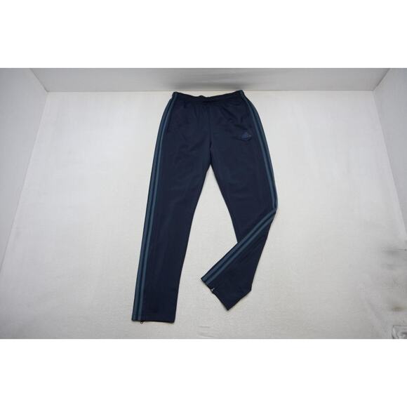 adidas Navy Blue Sweatpants with Teal Stripes - Picture 2 of 10